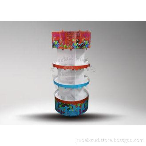 Round Advertising CMKY Stationery Display Stand Rack recycl